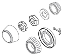 Lock Nut / Bearing / Seal kit, GM Metric Rotors Drawing