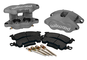 Wilwood D52 Rear Caliper Kit Parts Laid Out - Type III Anodize Caliper