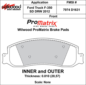 Brake Pad Plate #D1631
