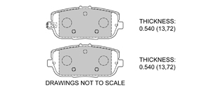 View Brake Pads with Plate #D1180