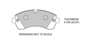 View Brake Pads with Plate #D1268