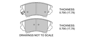 View Brake Pads with Plate #D1404