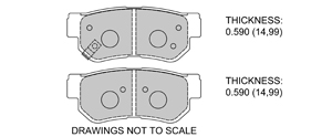 View Brake Pads with Plate #D813