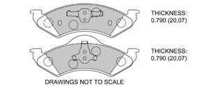 View Brake Pads with Plate #D820