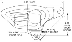 Dimensions for the GP300 Motorcycle Front (1984-1999)