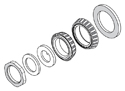 Wide 5 Inner / Outer Bearing, Seal & Locknut Kit Drawing