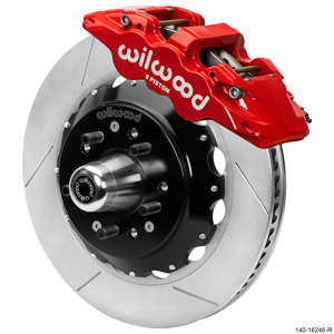Wilwood AERO6 Big Brake Front Brake Kit - Red Powder Coat Caliper - GT Slotted Rotor