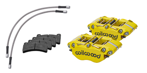 Wilwood Narrow Dynapro-P Radial Rear Caliper and Bracket Kit - Yellow Powder Coat Caliper