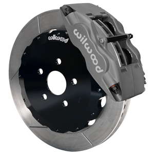 Wilwood Forged Superlite 4 Big Brake Front Brake Kit (Hat) - Type III Anodize Caliper - GT Slotted Rotor