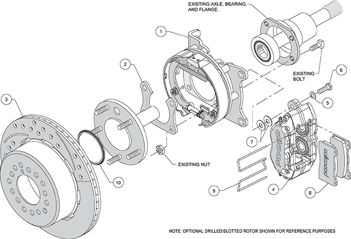 Dynapro Dust-Boot Rear Parking Brake Kit Assembly Schematic