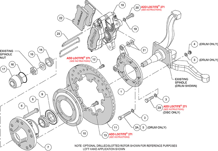 Dynapro Dust-Boot Big Brake Front Brake Kit (Hub) Assembly Schematic