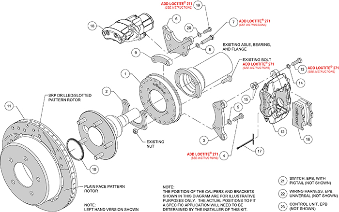 Forged Dynalite Rear Electronic Parking Brake Kit Assembly Schematic