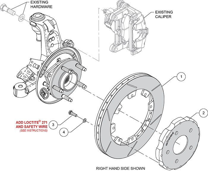 Promatrix Rear Rotor Kit (Race) Assembly Schematic