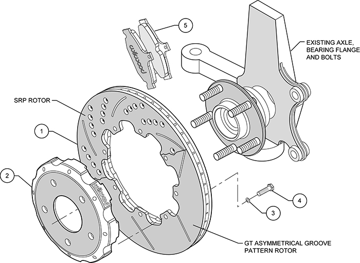 Promatrix Rear Replacement Rotor Kit Assembly Schematic
