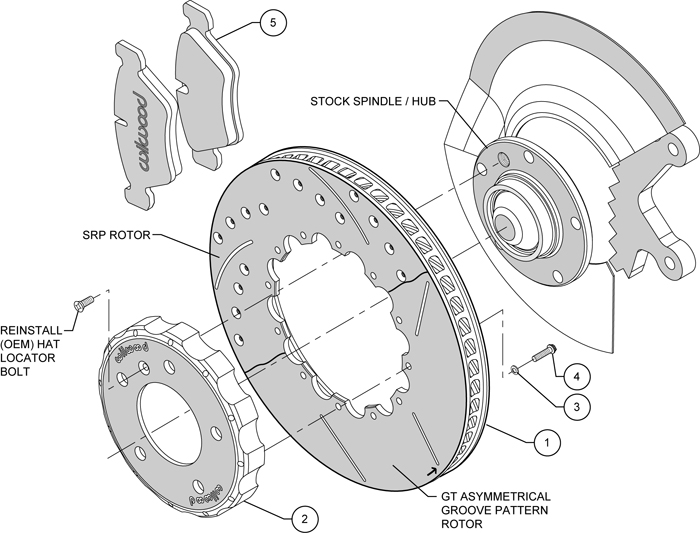 Promatrix Front Replacement Rotor Kit Assembly Schematic