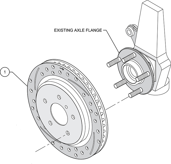 Promatrix Rear Replacement Rotor Kit Assembly Schematic