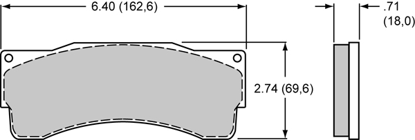 Pad Dimensions for the TC6 Radial Mount
