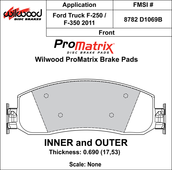 Brake Pad Plate #D1069B