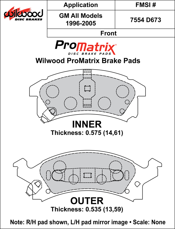 Brake Pad Plate #D673