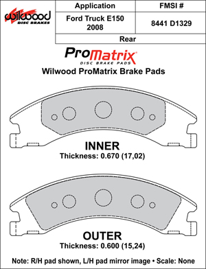 Brake Pad Plate #D1329
