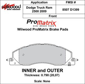 Brake Pad Plate #D1399