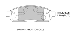 View Brake Pads with Plate #D1083