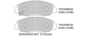 View Brake Pads with Plate #D465