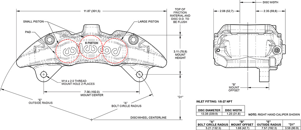 Dimensions for the AeroDM Lug Mount