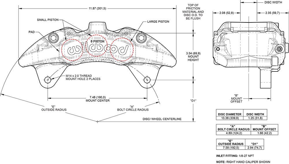 Dimensions for the AeroDM Lug Mount