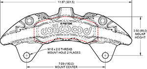 Dimensions for the AeroDM Lug Mount