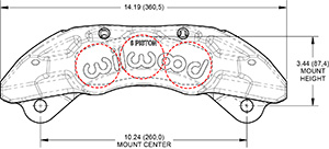 Dimensions for the TX6-DM Forged Lug Mount 