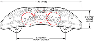 Dimensions for the TX6-DM Forged Lug Mount 