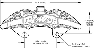Dimensions for the AeroDM Lug Mount
