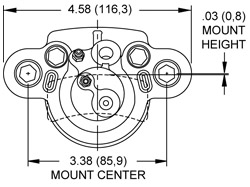 Dimensions for the DH4 Dual Hydraulic
