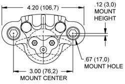 Dimensions for the SC3 Single Piston