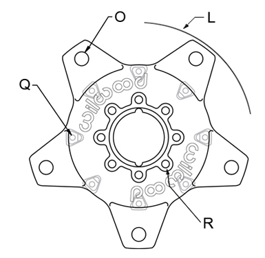 Hub Front-View Drawing