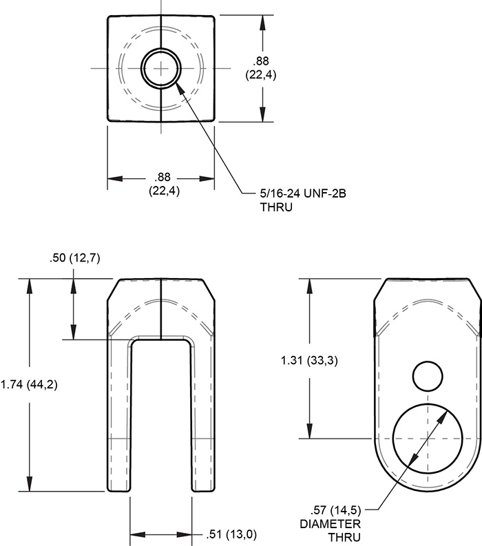 Brake Clevis Drawing