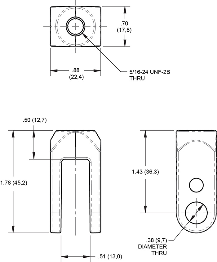 Clutch Clevis Drawing