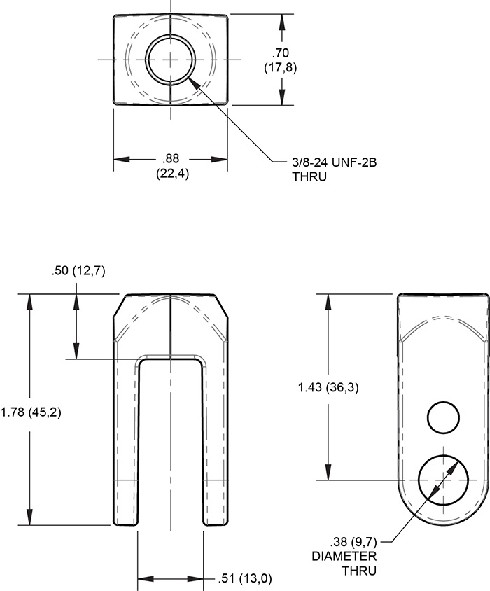 Brake Clevis Drawing