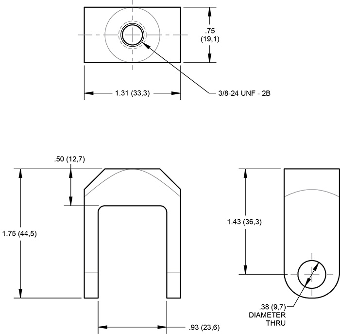 Brake Clevis Drawing