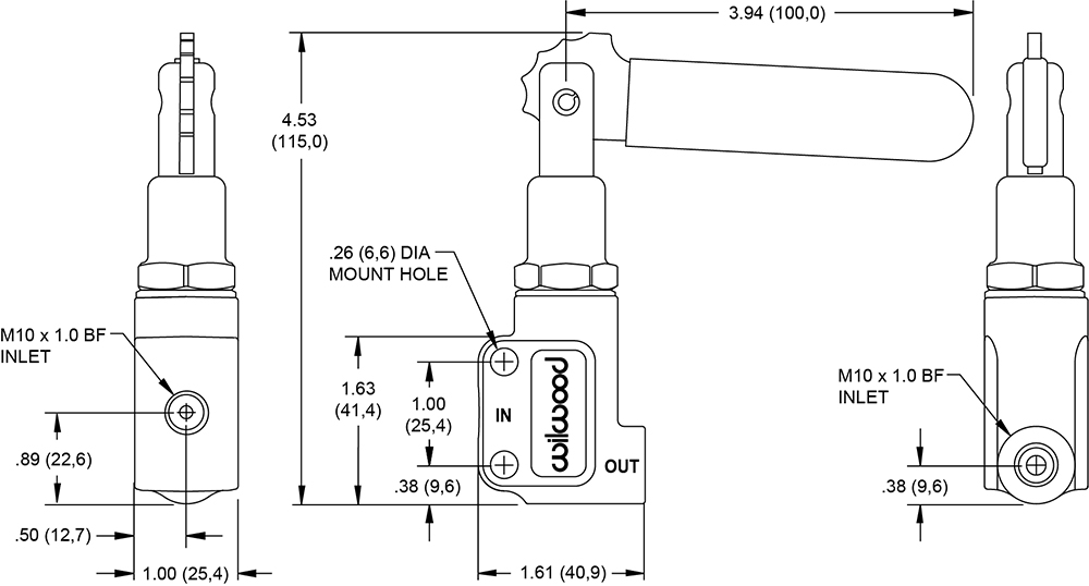 Wilwood Proportioning Valve Drawing