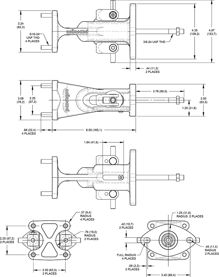 Balance Bar to Tandem Mount Adapter assembly. Drawing
