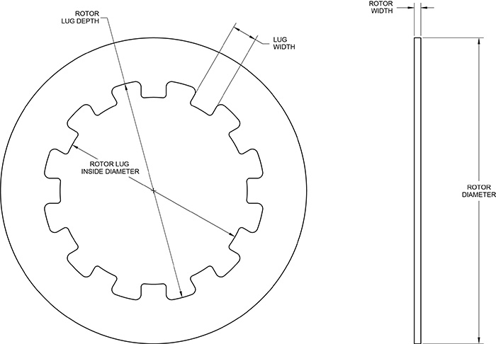 Solid Steel Rotor Drawing