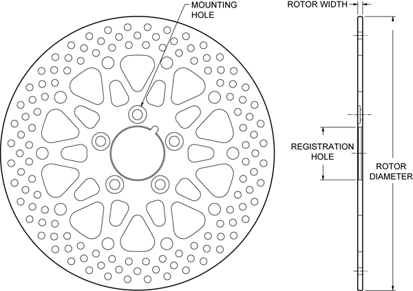 Motorcycle Rotor Drawing