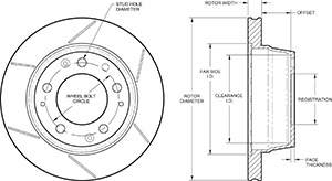 GT Vented Rotor & Hat Drawing