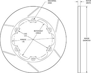 GT Solid Iron Rotor Drawing