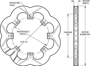 Super Alloy Scalloped Rotor Drawing