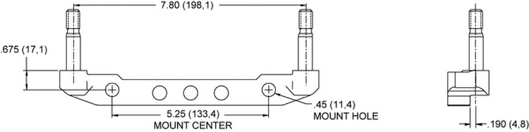 Mount Dimensions for the STR6 Radial Mount Caliper