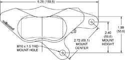 GP310 Motorcycle Front (2008-UP) Caliper Drawing