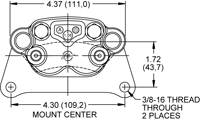 SC10 2 Piston Caliper Drawing